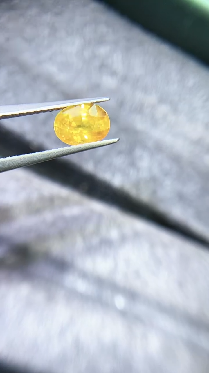 【闪购商品】定制蓝宝石定制未镶嵌金丝雀黄1.33克拉天然