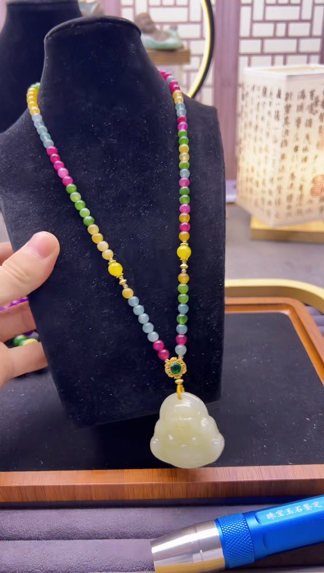 【闪购商品】和田玉颈饰14K金镶嵌  X783       