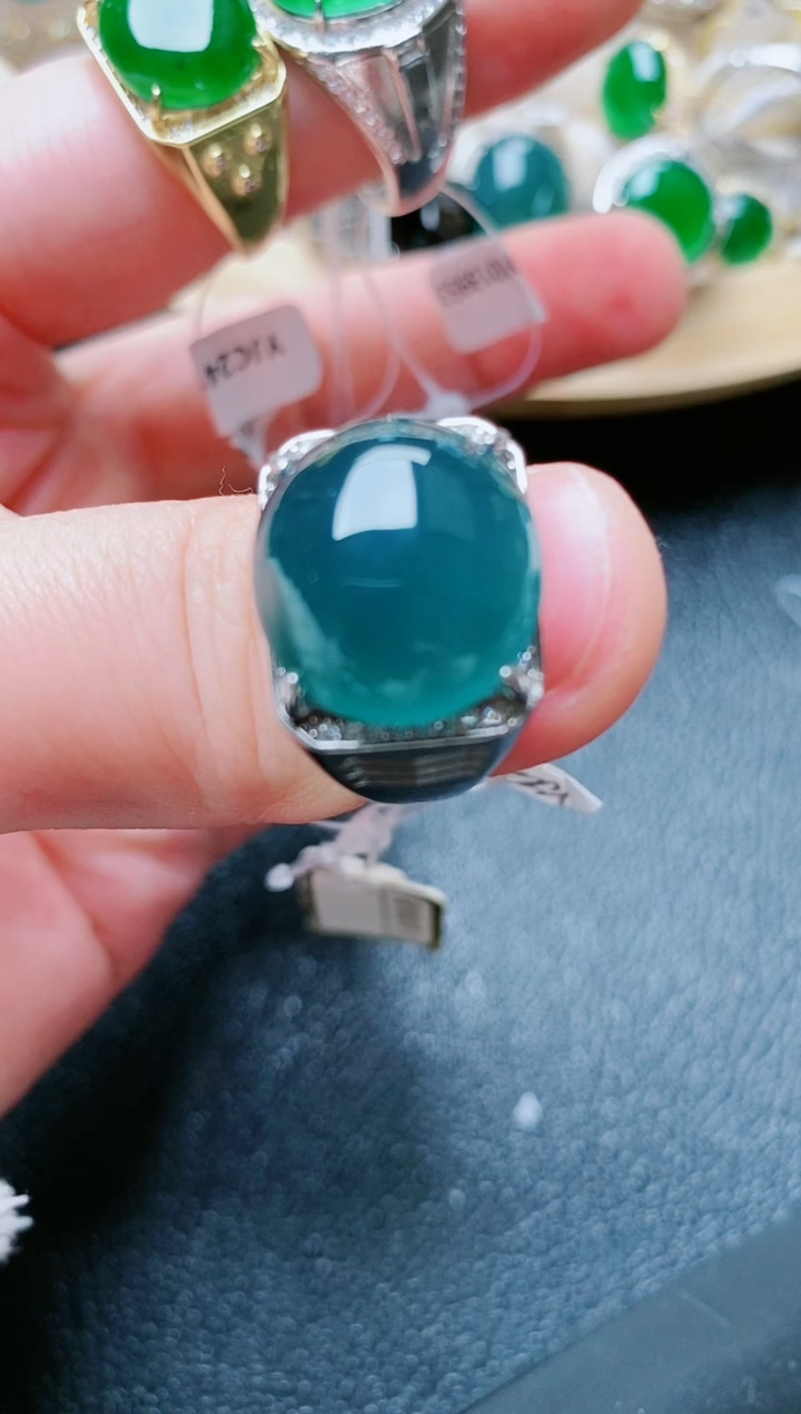 【闪购商品】翡翠戒指银S925镶嵌1111