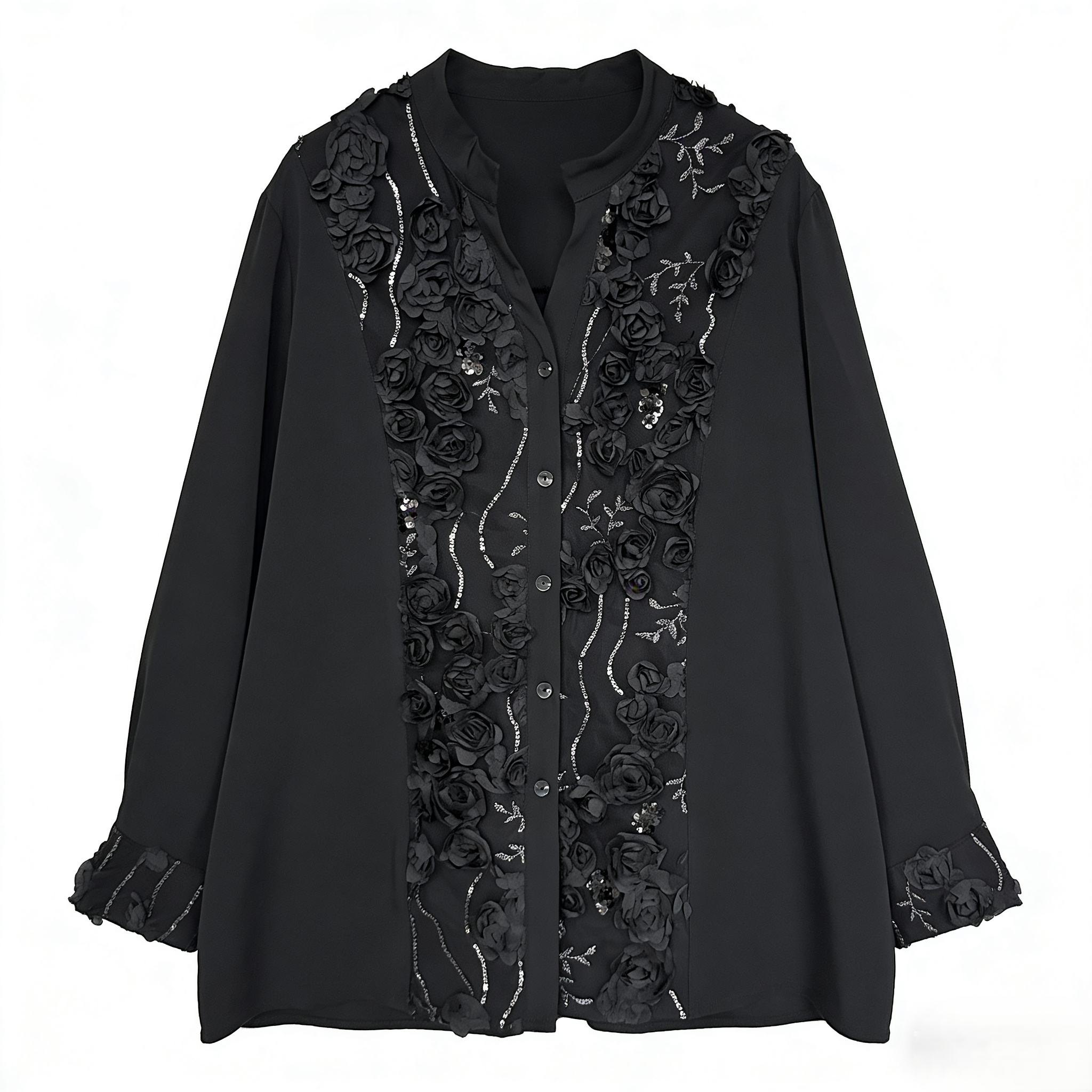 【034】宽松型常规款衬衫气质轻奢女装小衫长袖连衣裙休闲