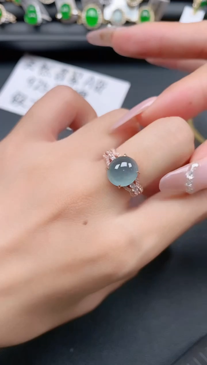 银S925镶嵌戒指翡翠1111
