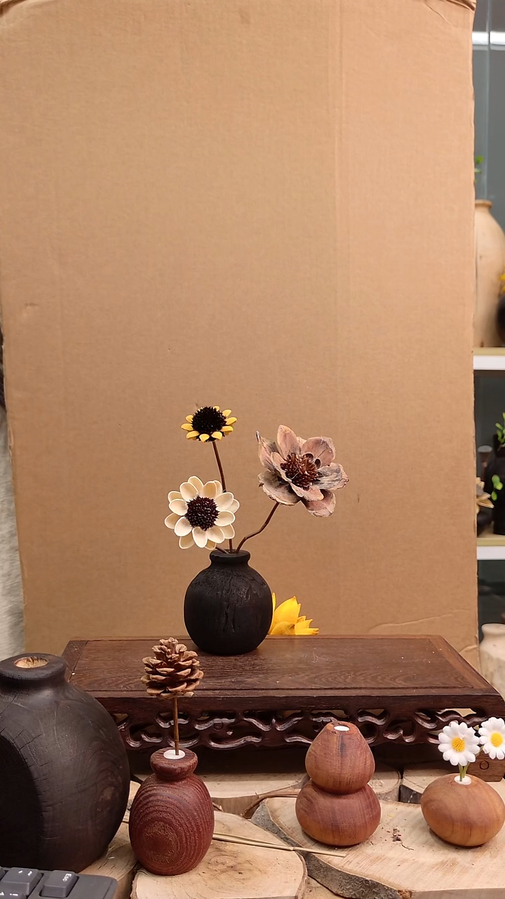木实木花瓶直播间一个