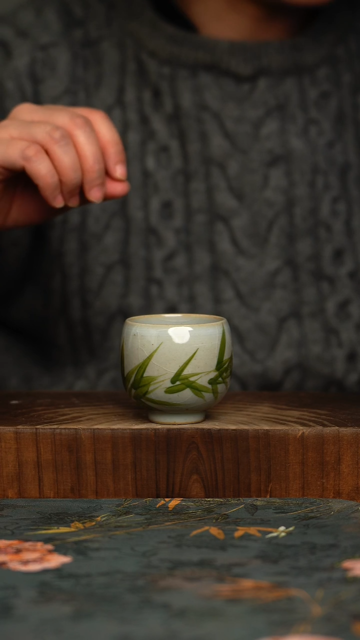 瓷片釉下彩手工手绘同款陶器