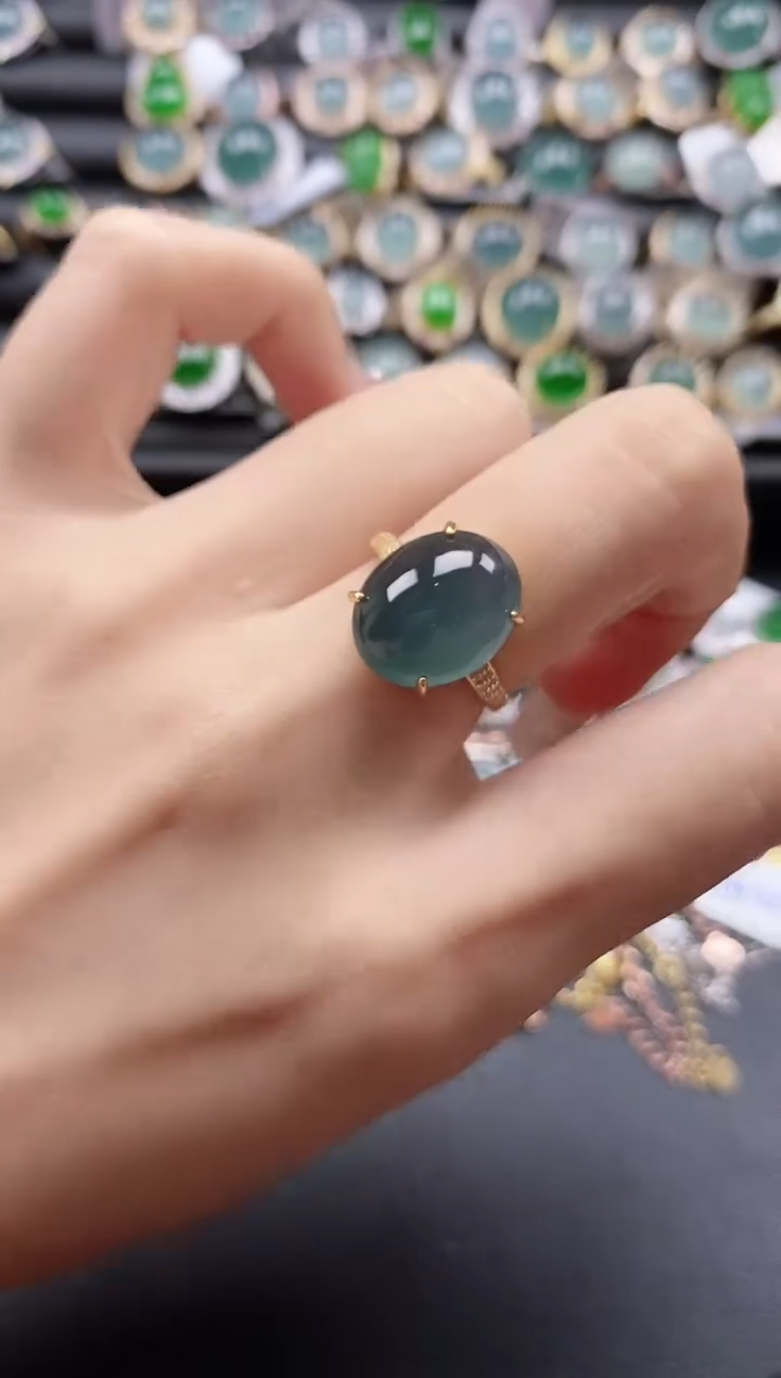 【闪购商品】翡翠戒指银S925镶嵌51511