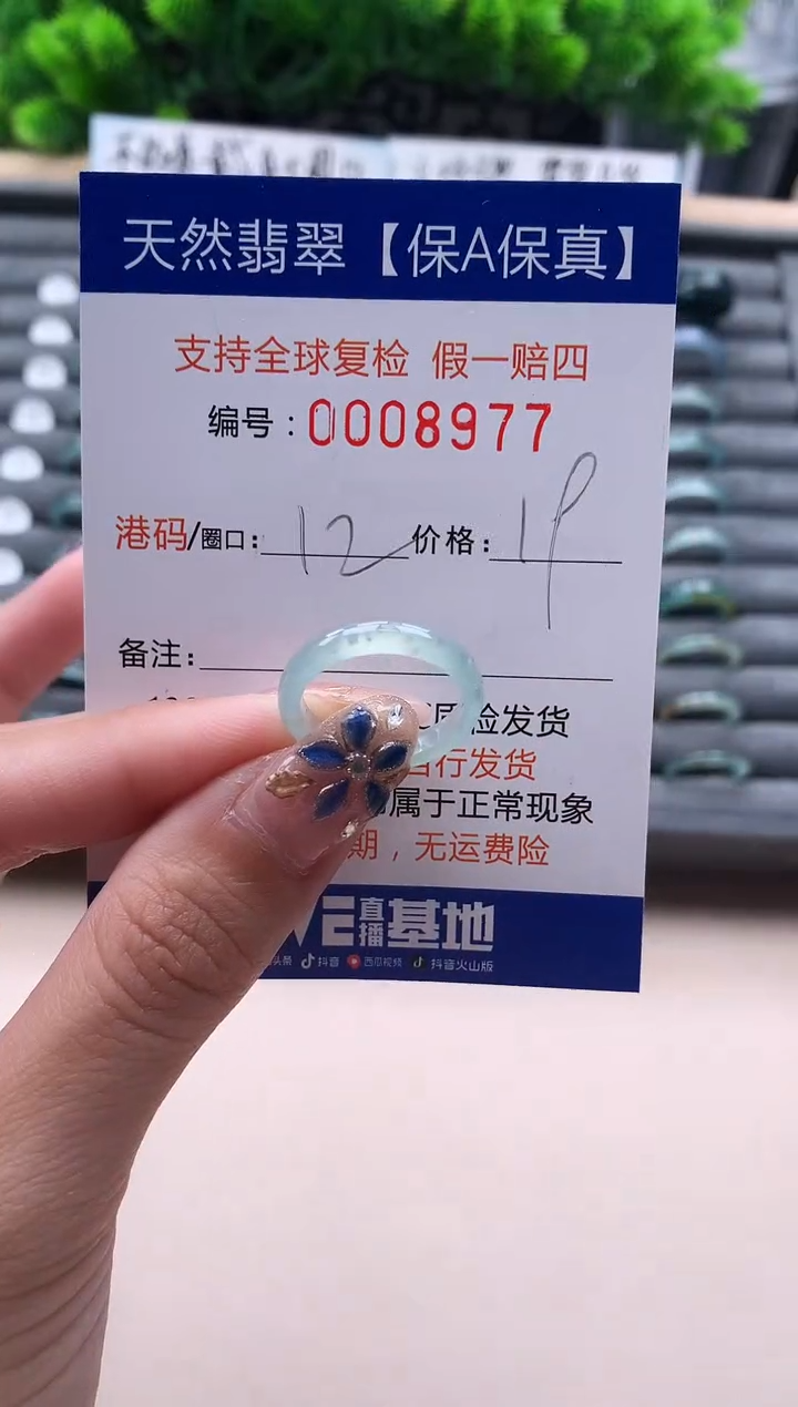 未镶嵌戒指翡翠天然  8977