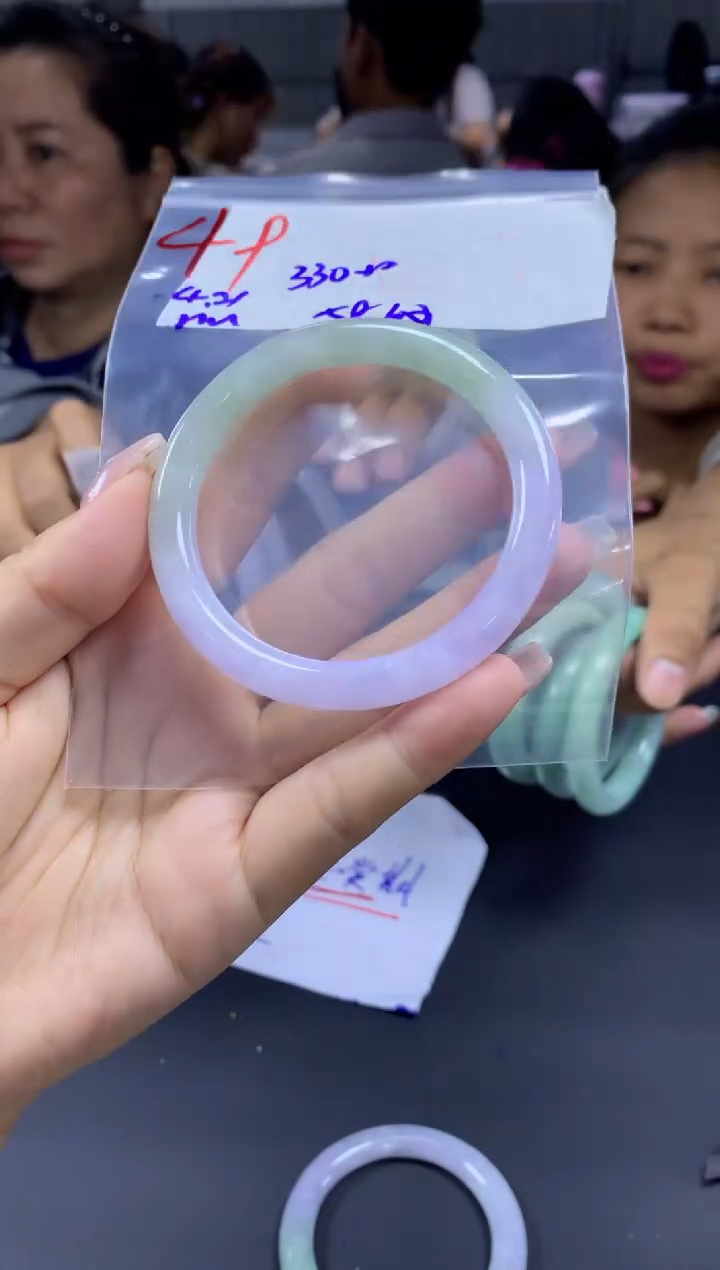 定制翡翠未镶嵌49手镯58纹+330元+拍一发一