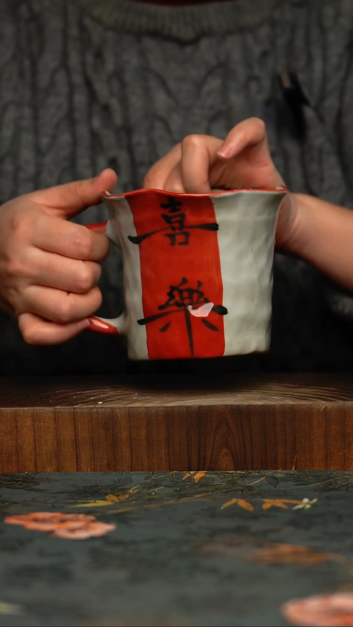 瓷片手工手绘釉下彩同款