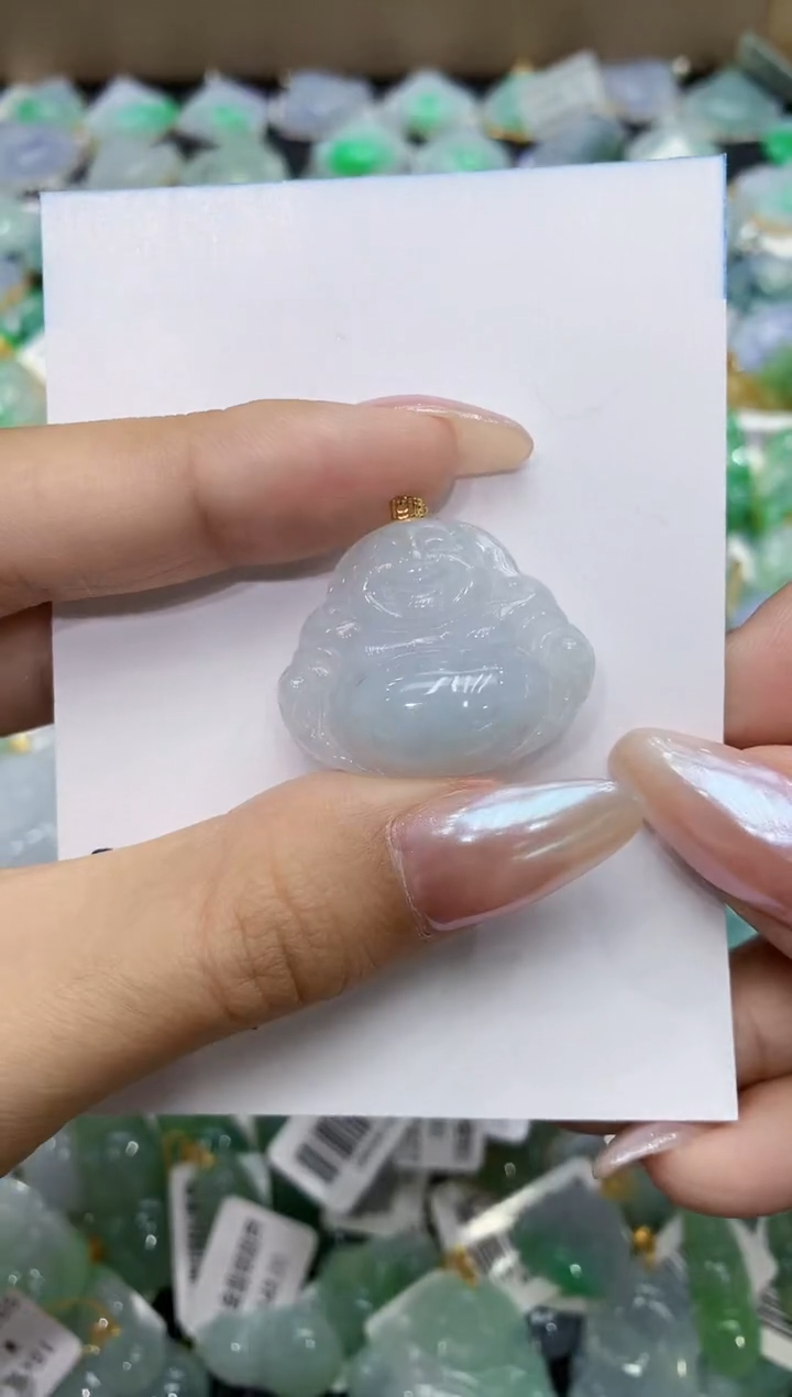 翡翠18K金镶嵌颈饰111111111111  