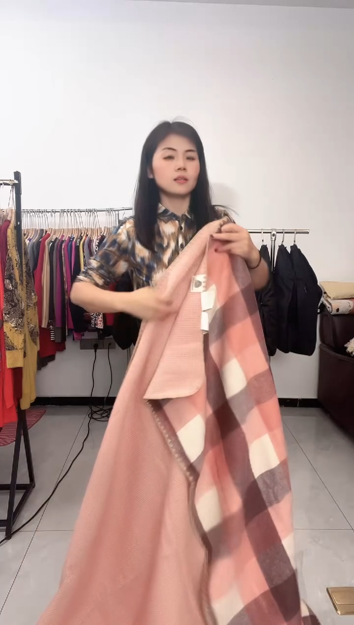 1.5*2米羊毛毯子粉色AB面