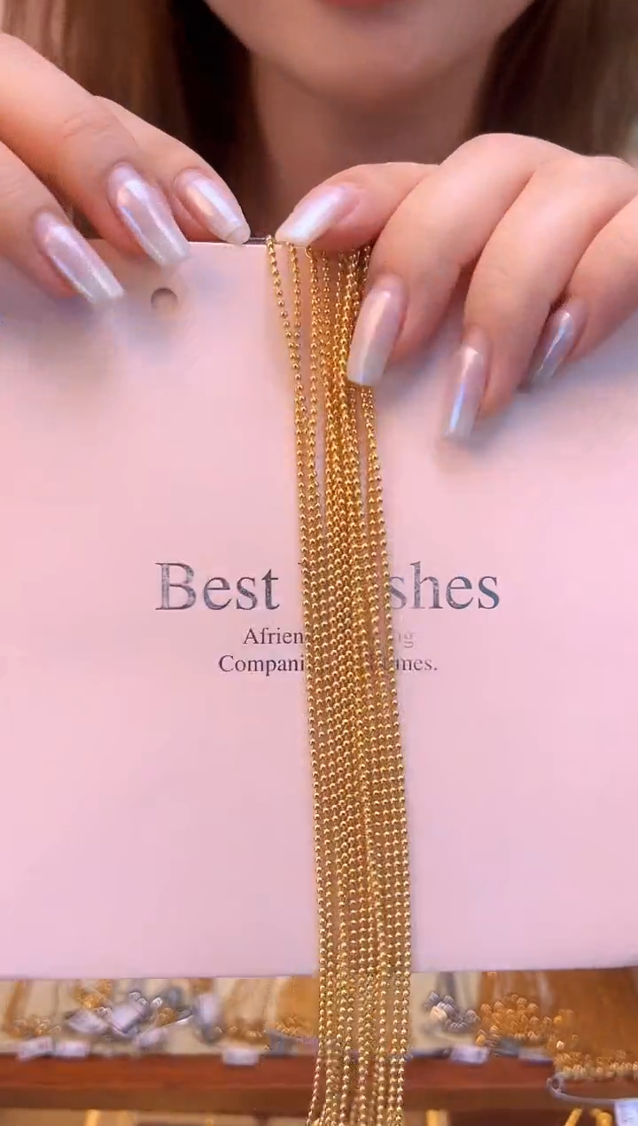 42cm固定不可调节光面珠珠链2.54g（多样性发货）