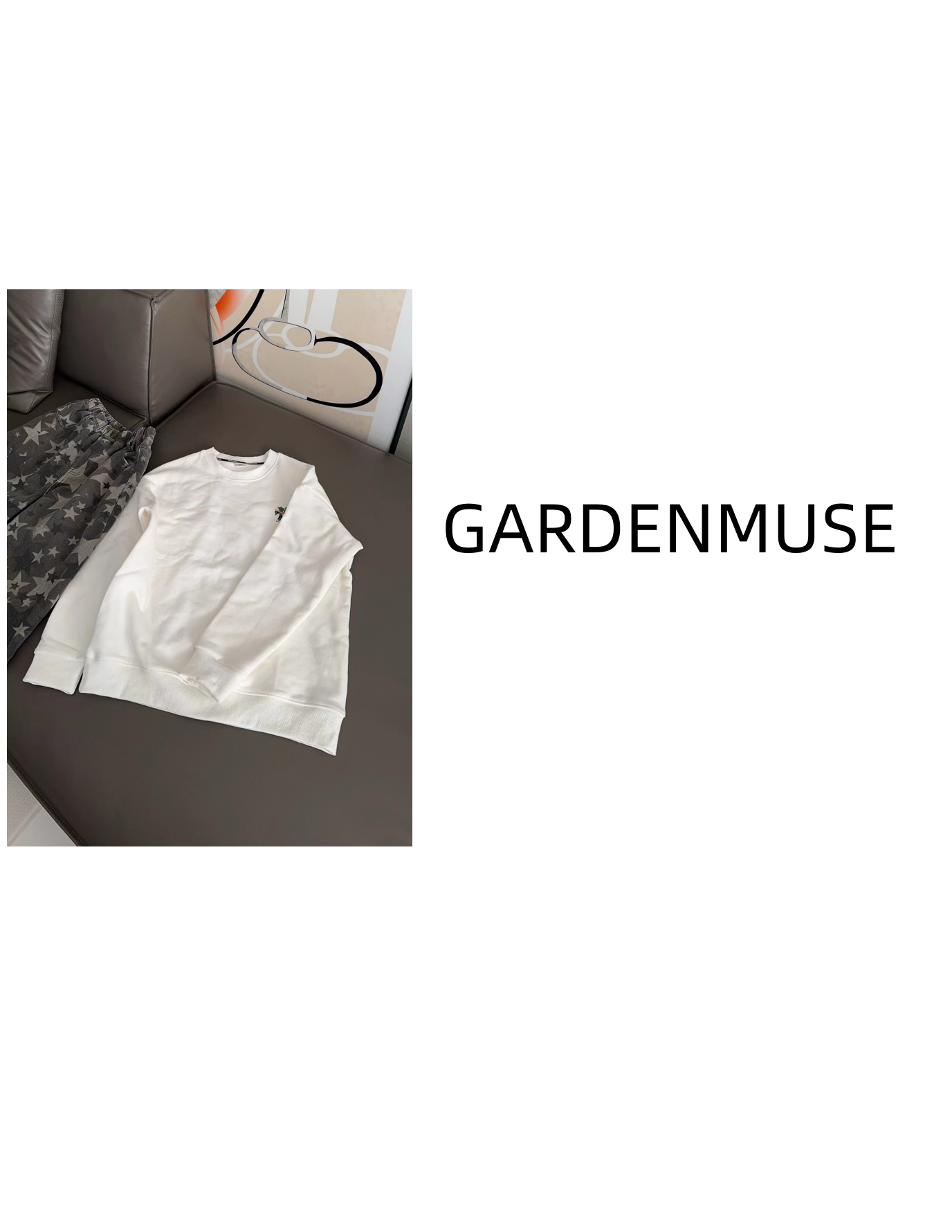 GARDENMUSE 迷彩拉绒卫衣8835