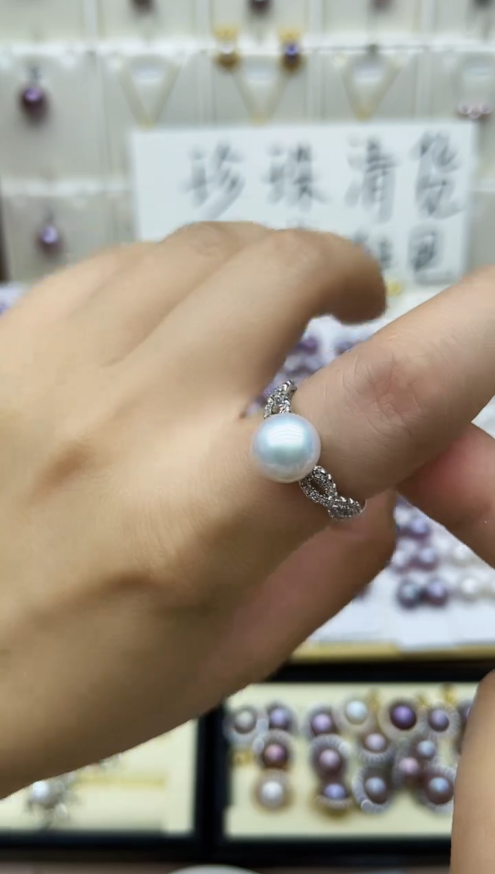 戒指未镶嵌淡水珍珠戒指