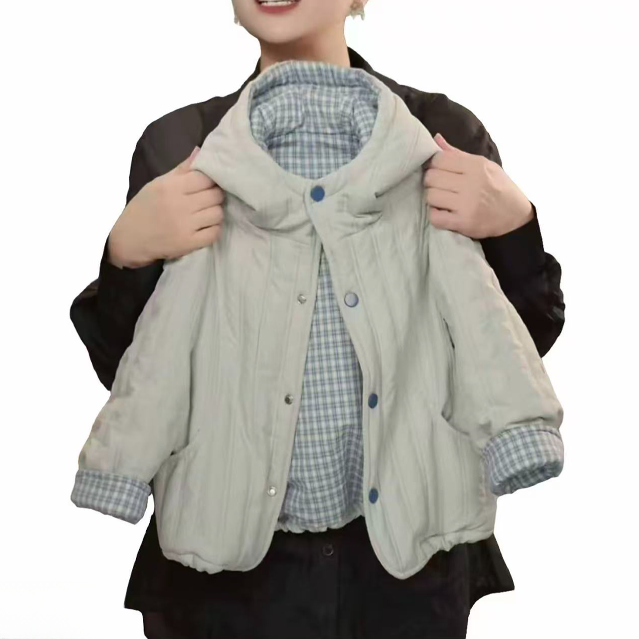 K658儿童条条棉服连帽外套