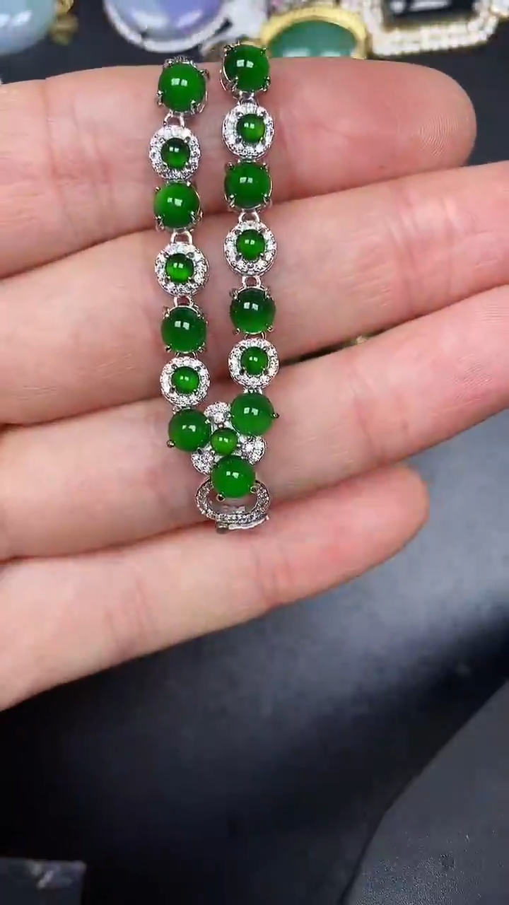 银S925镶嵌戒指翡翠3470