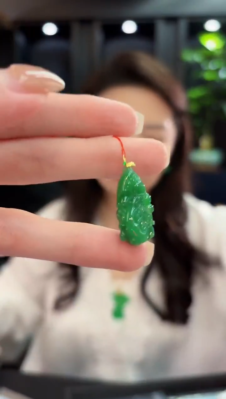 吊坠(不含链)18K金镶嵌翡翠 缅甸A货/支持复检/一件