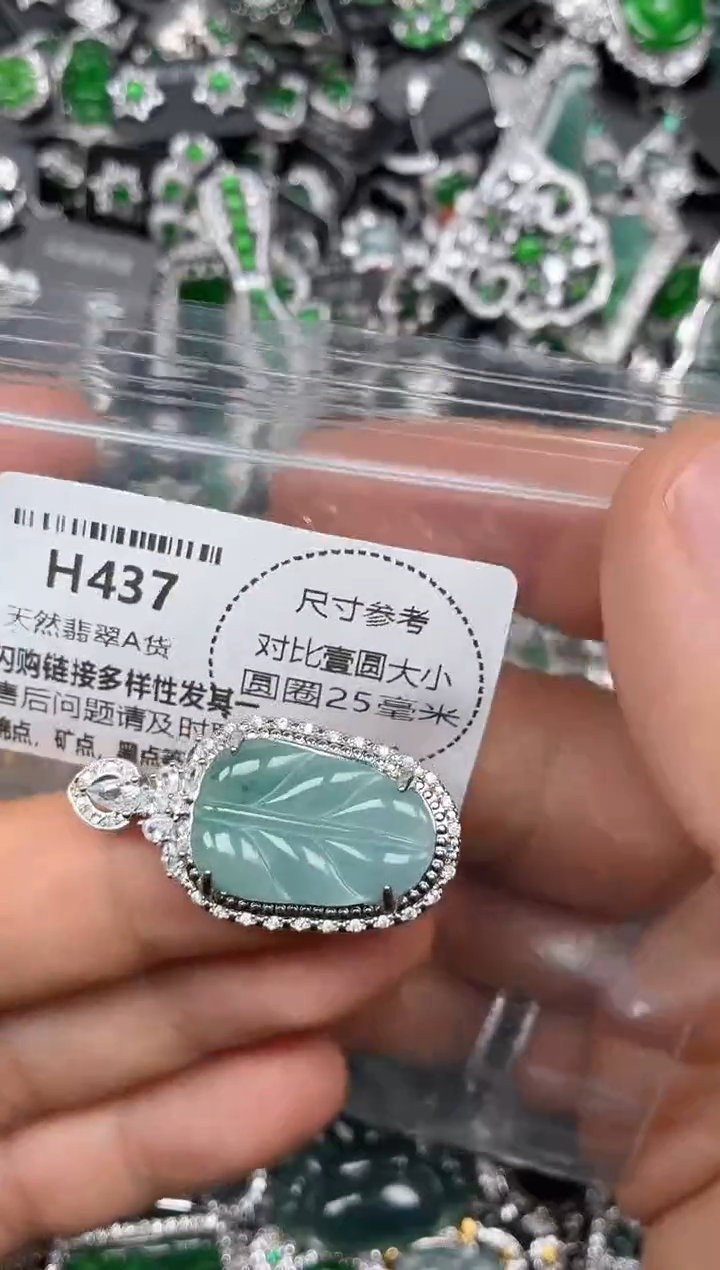 颈饰未镶嵌翡翠H437吊坠
