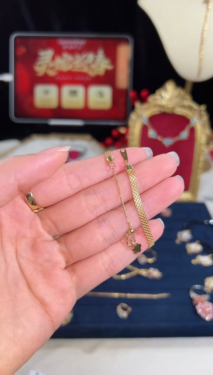 【闪购商品】紫晶手链18K金镶嵌WG1087