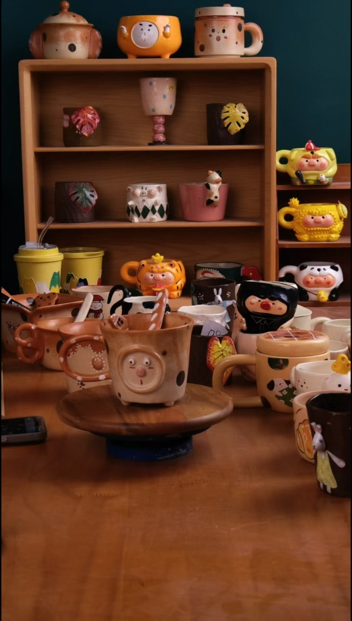 摆件陶景德镇原创手工陶瓷