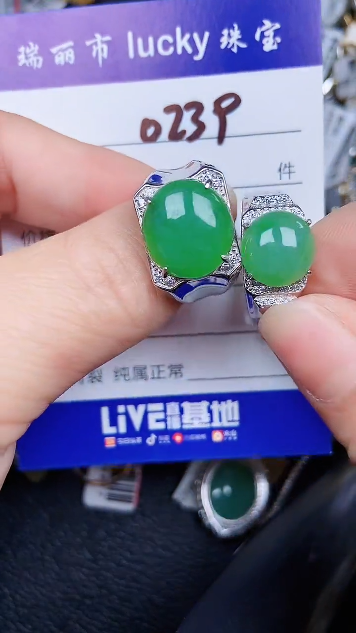 颈饰银S925镶嵌翡翠239