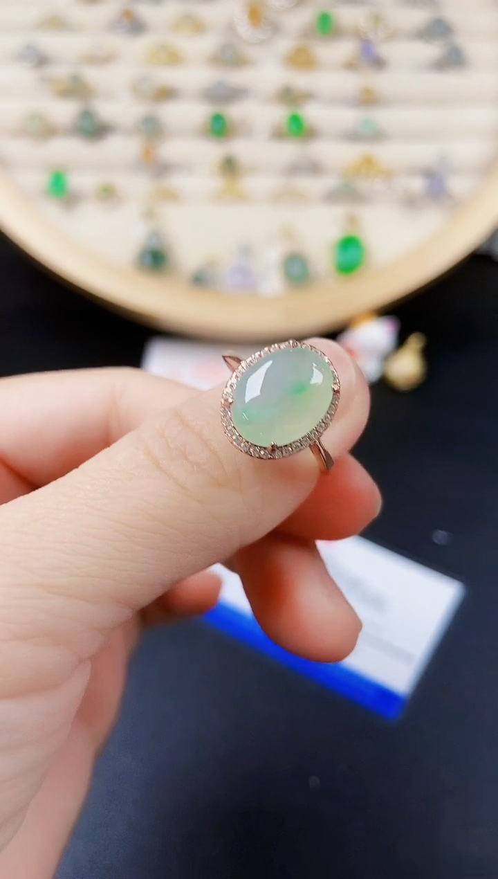 【闪购商品】翡翠戒指银S925镶嵌1246546
