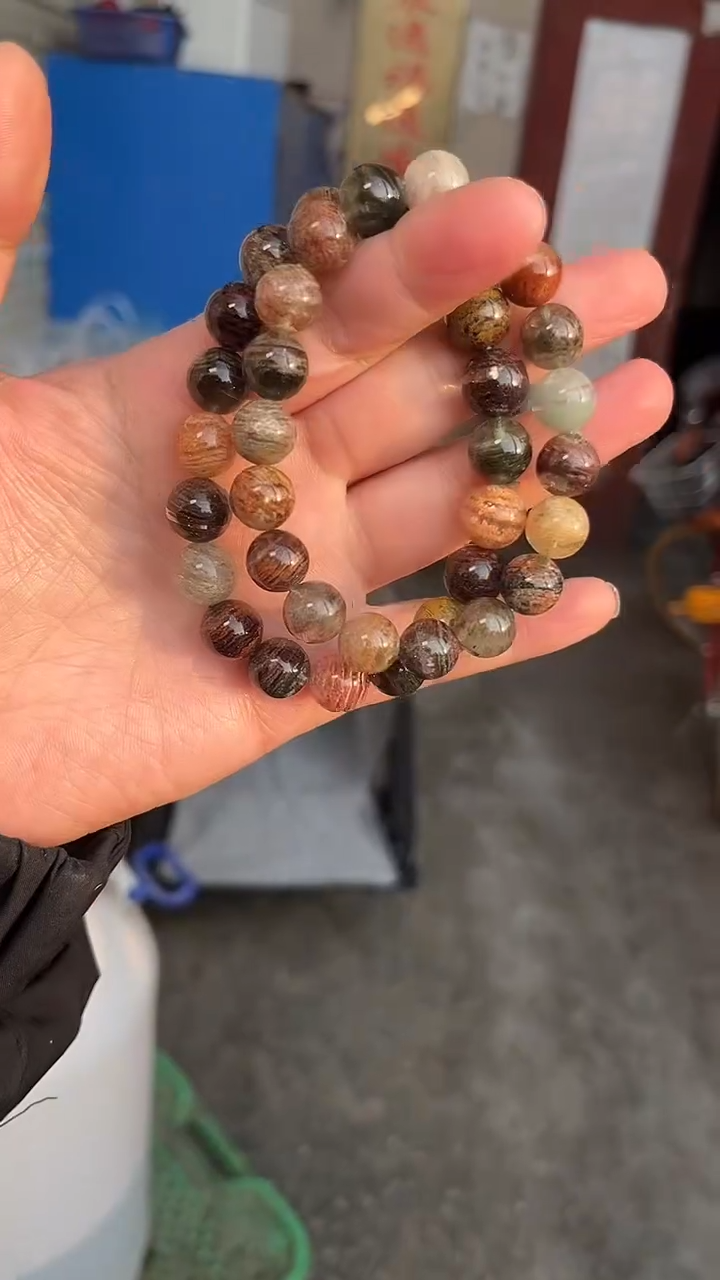 【闪购商品】水晶手链未镶嵌天然四季幽灵手串多样性发一10mm