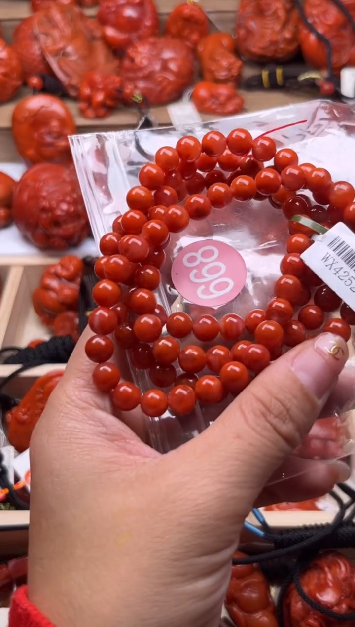 【闪购商品】南红玛瑙珠宝奇石合金668-7+