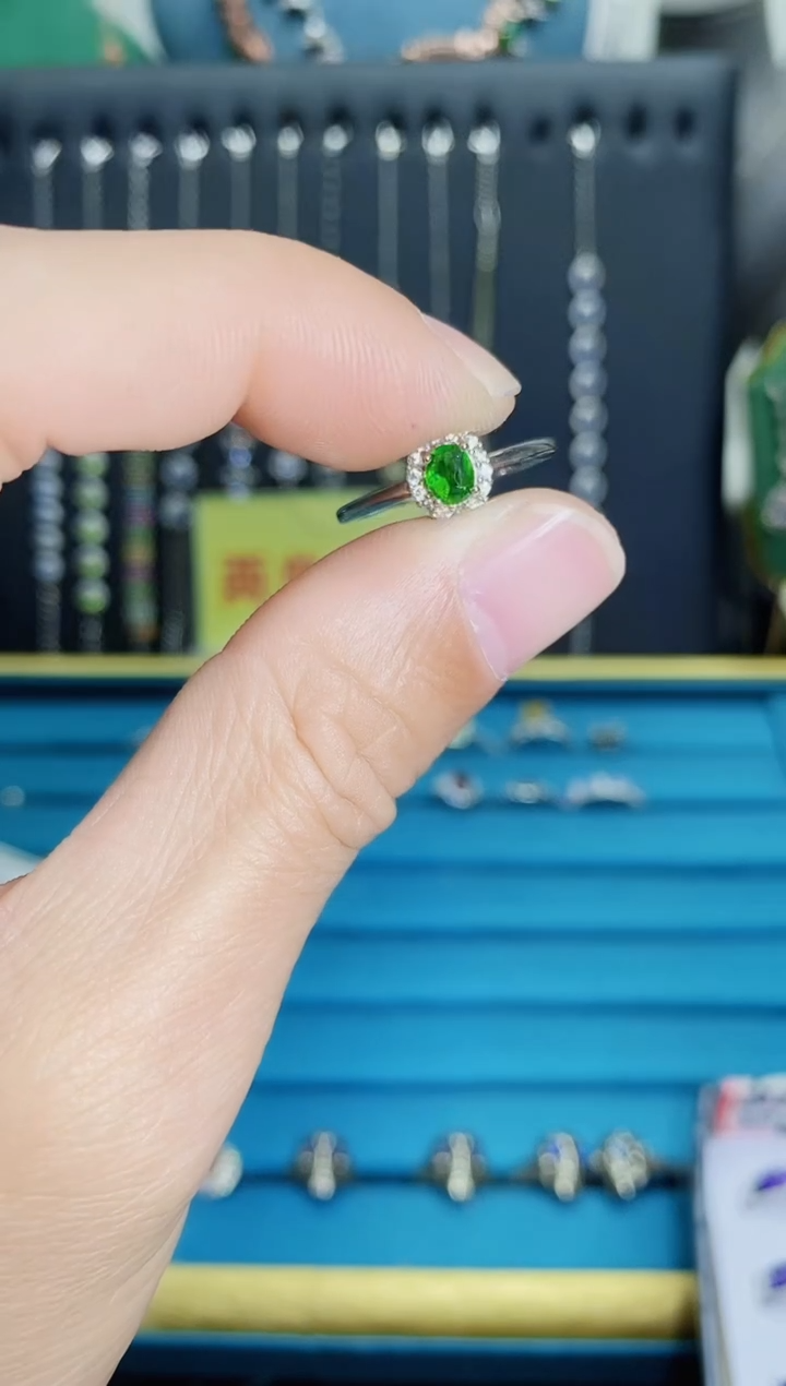 【闪购商品】透辉石121银S925镶嵌1121