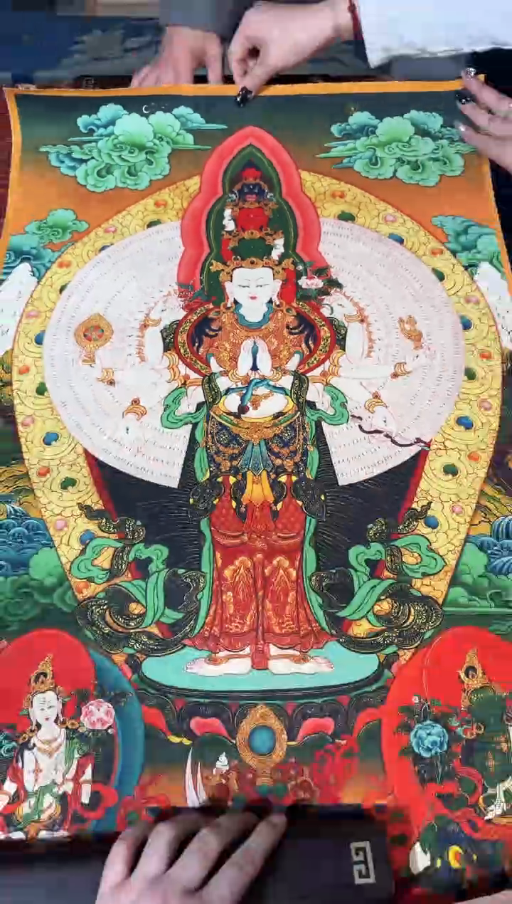 卷轴画龙妹的唐卡tk16