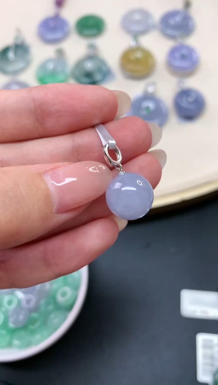 翡翠18K金镶嵌吊坠(不含链)A177|680