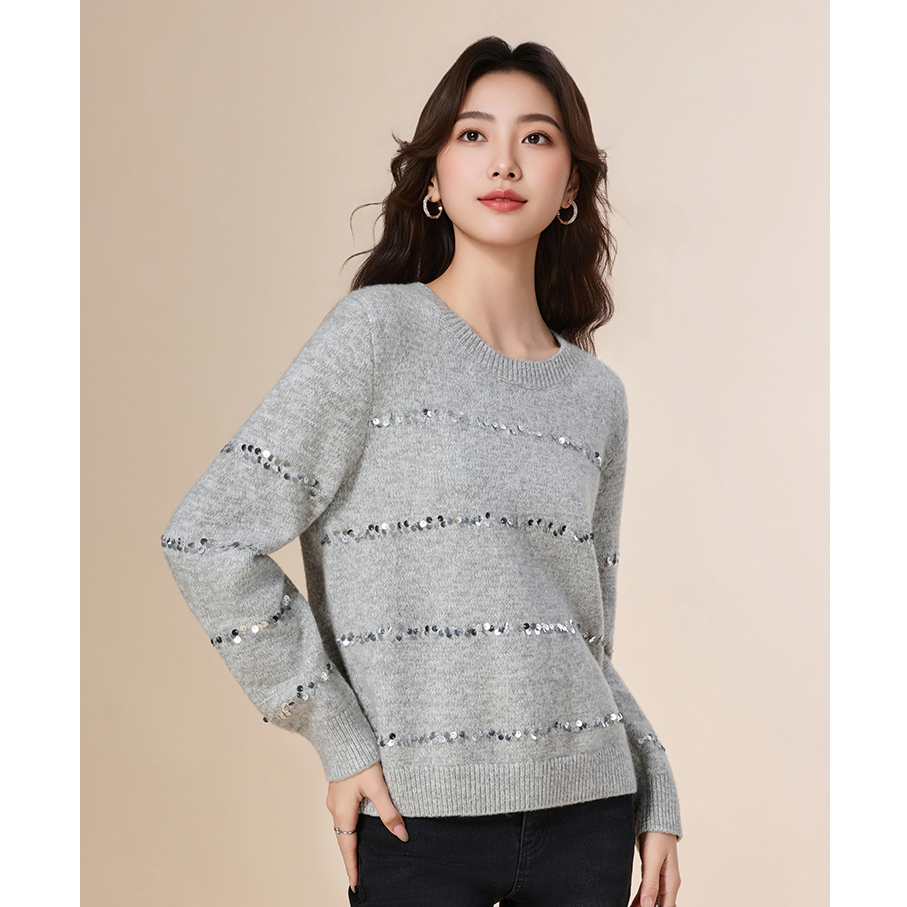 IEF/爱依服2025冬季新款法式温柔淑女气质设计感百搭毛织上衣