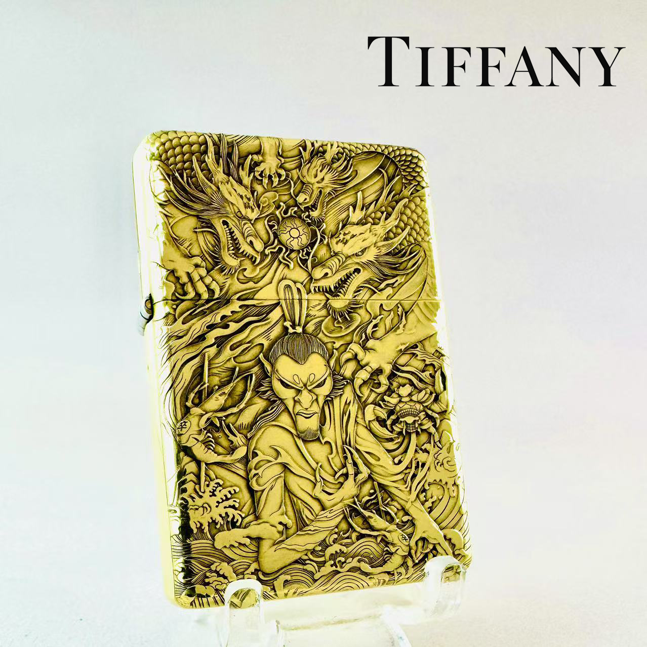 申公豹双面浮雕火凤凰工作室T10原铜加厚盔甲打火机