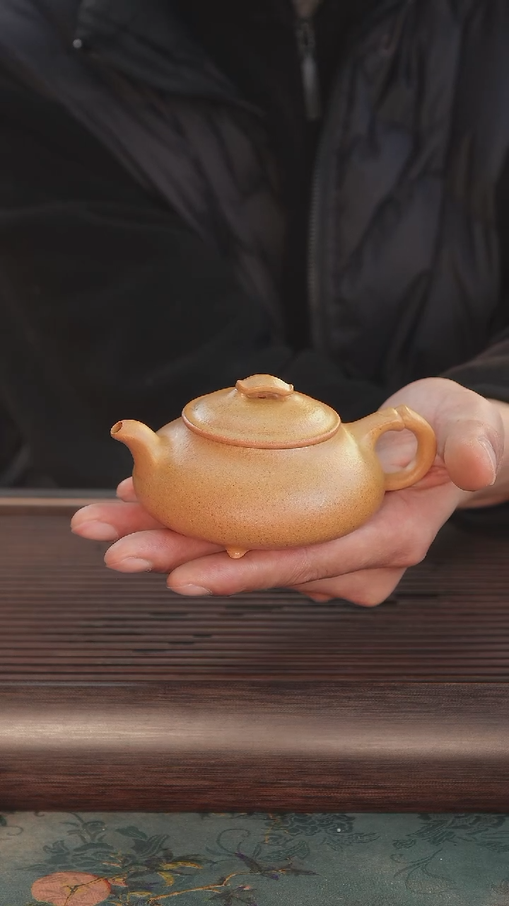 【闪购商品】紫砂茶壶预定：顶级纯度黄金段简瓢150cc