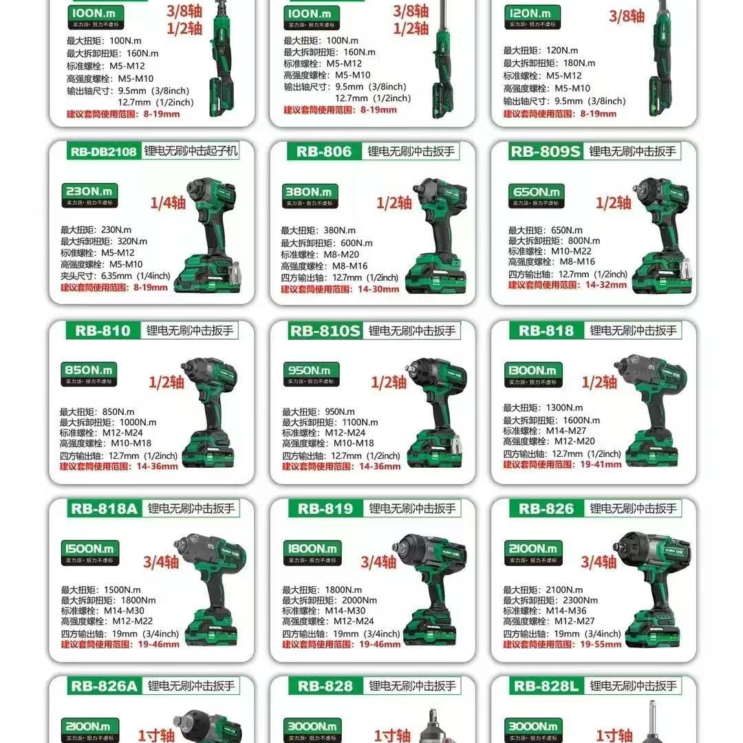 锐霸【按备注发货】21V大扭力无刷锂电扳手【跟主播确认商品再下单】