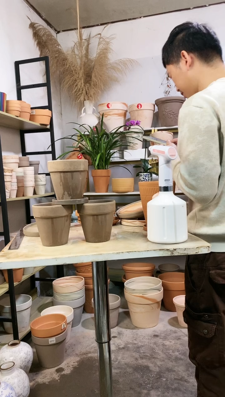 【闪购商品】红陶瑕疵无售后12.5*13灰陶 3盆3托