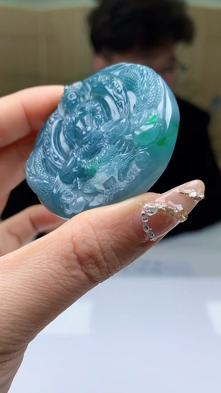 【闪购商品】定制翡翠未镶嵌4688ty-毛货挂件139