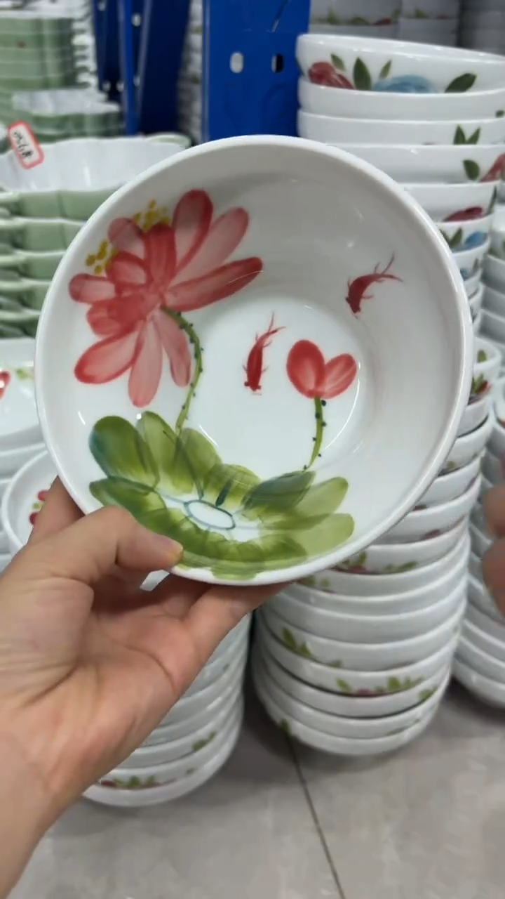 瓷片景德镇陶瓷食品级手绘釉中彩-葫芦碗
