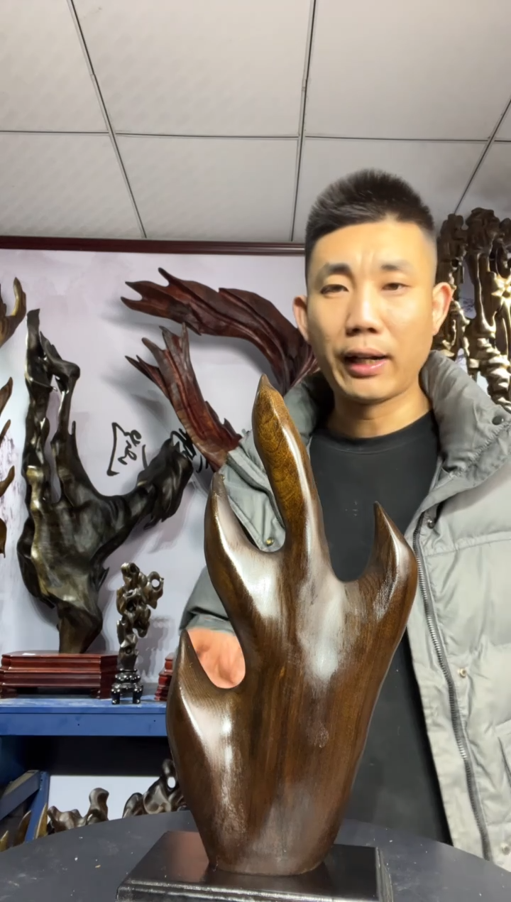 金丝楠木雕款磊*金丝楠木工艺品摆件