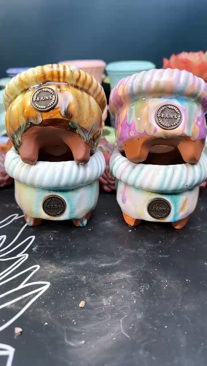 2921  景天盆 4个 默认微瑕  