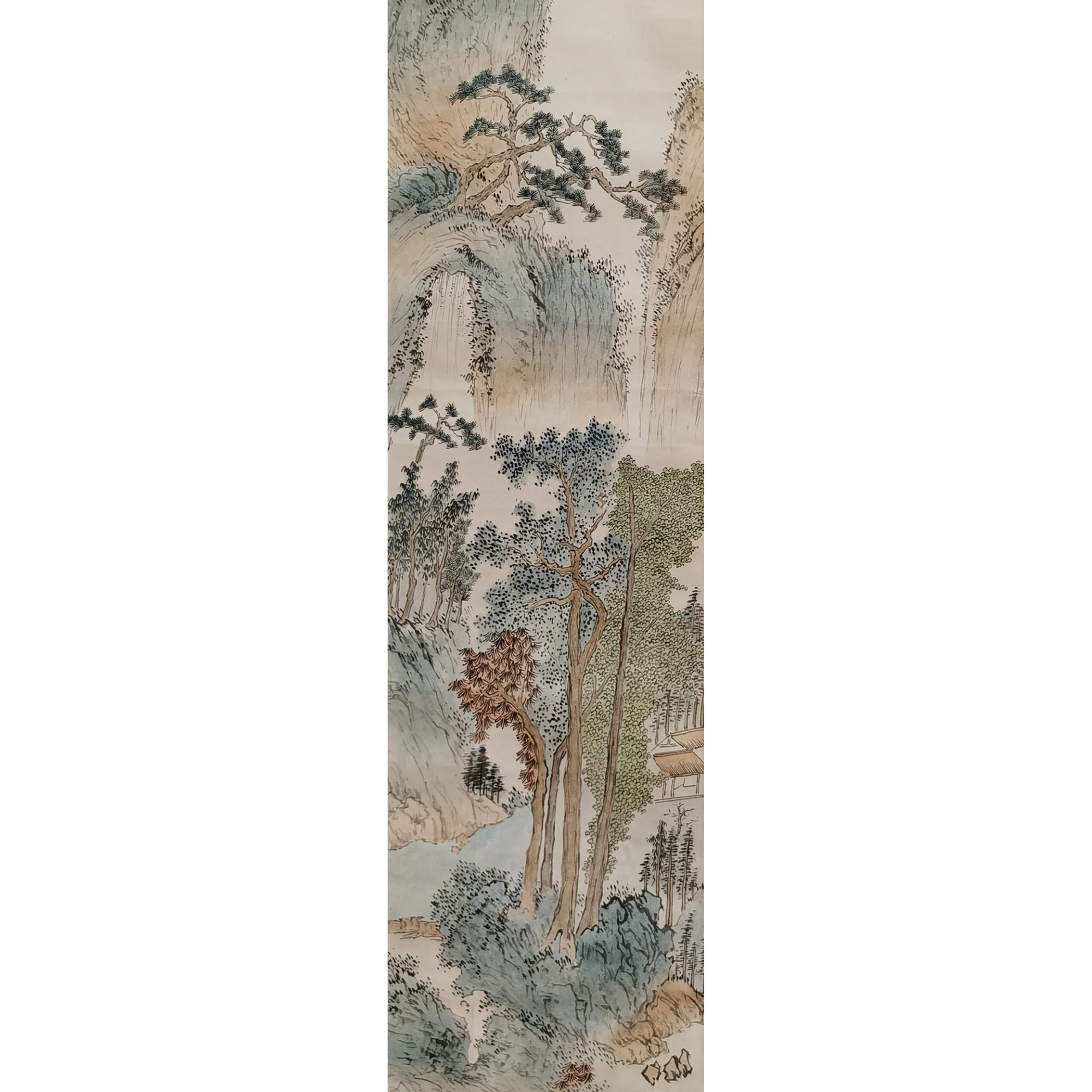 【辽拍】V250709-2-582《山水》（4.2平尺) 纸本镜片 ws05