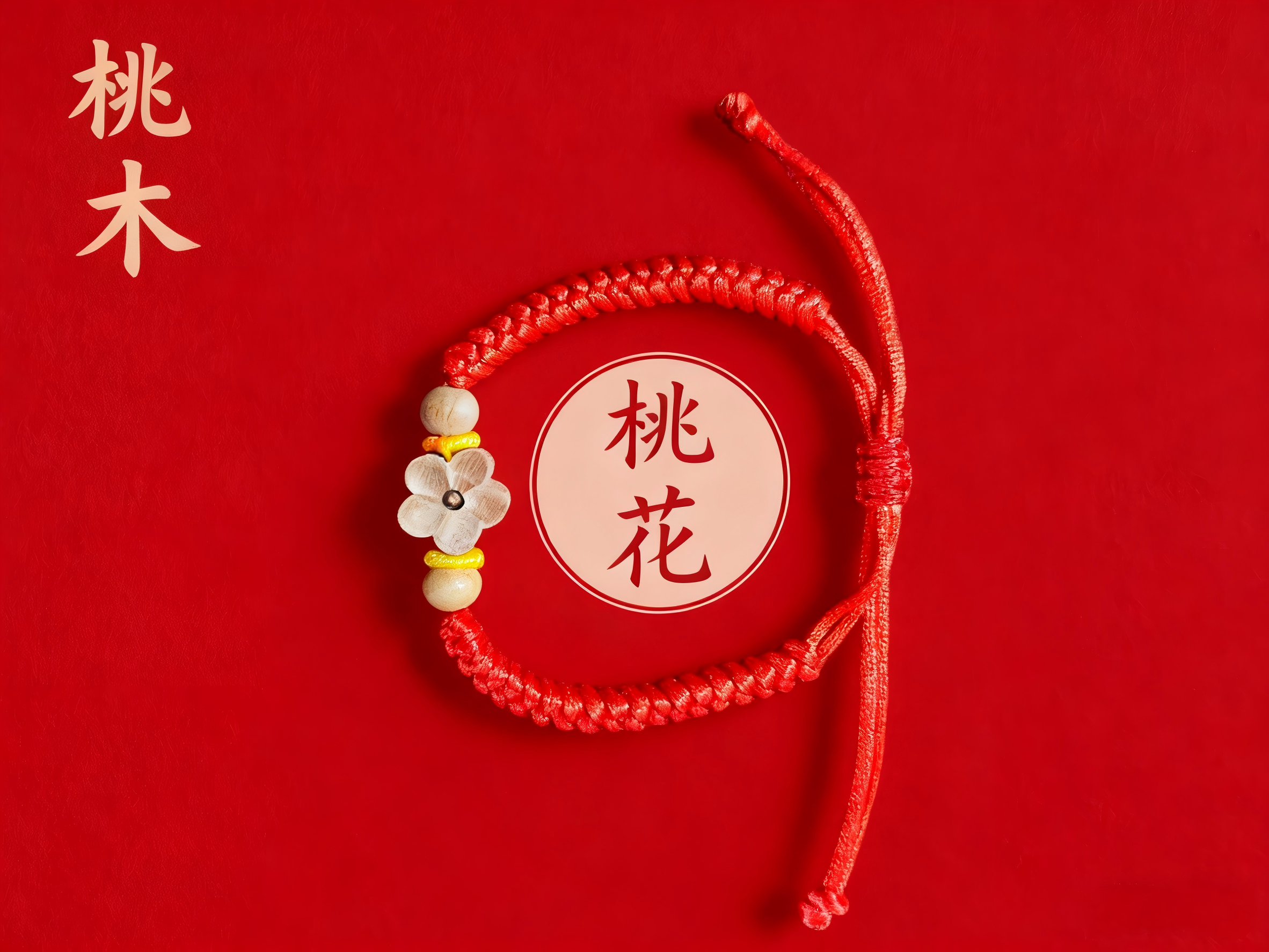 甜美风民族风女通用宝宝绳编情侣编绳编织桃花