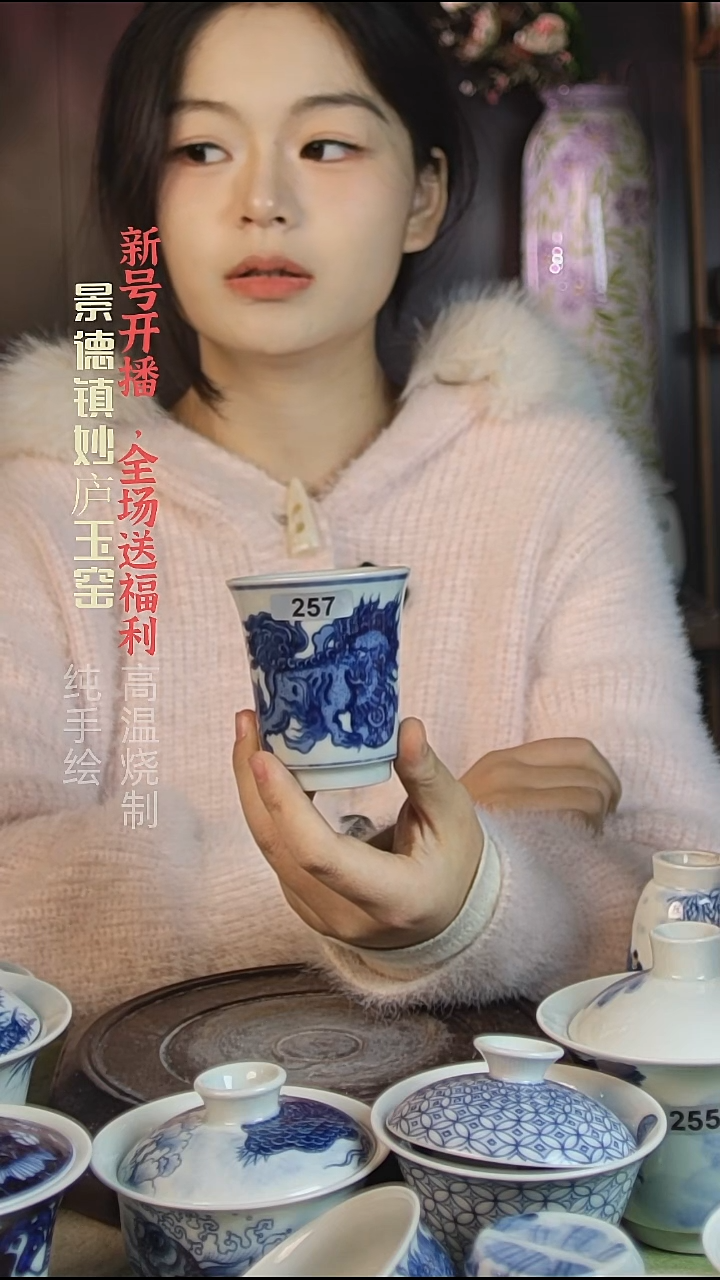 盘陶妙庐玉窑狮子马蹄257微瑕