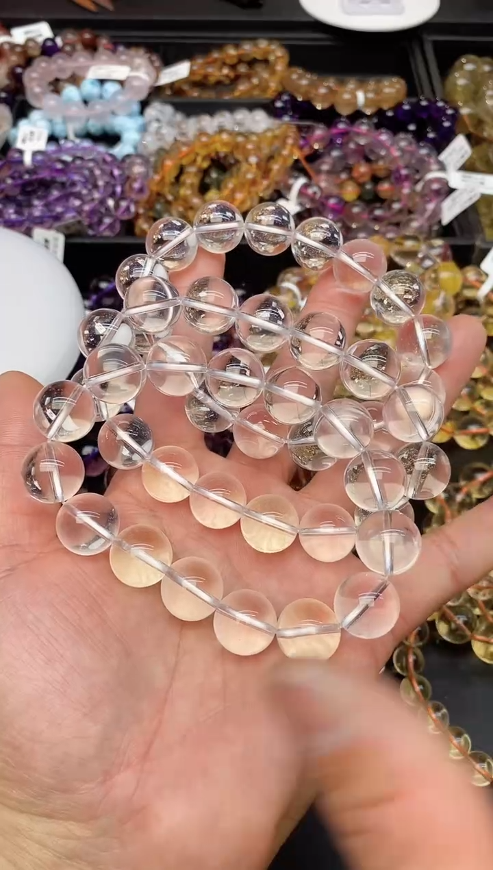 【闪购商品】水晶手链未镶嵌62 白水晶15mm