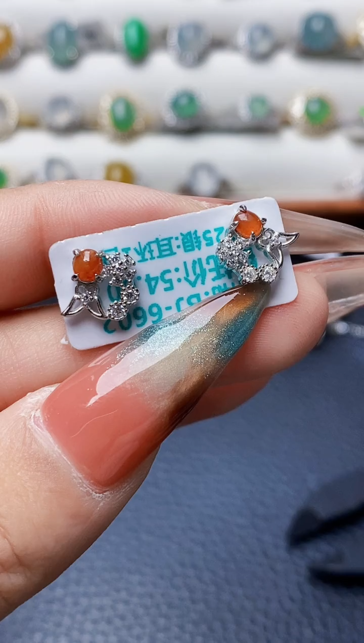 银S925镶嵌戒指翡翠4767