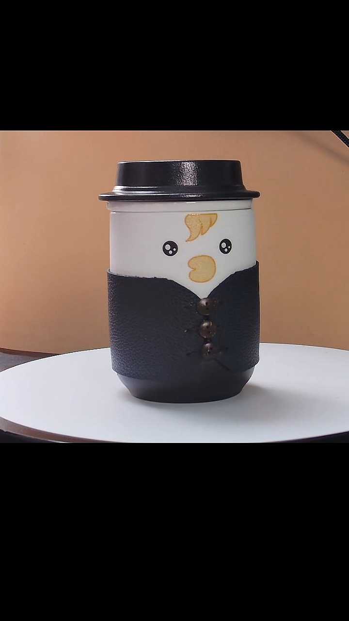 办公杯萌宠茶水分离杯礼盒装