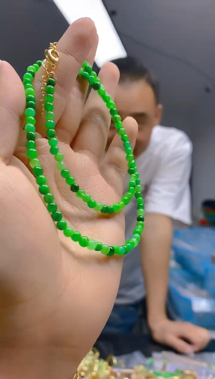 【闪购商品】翡翠耳饰合金0483翡翠锁骨链