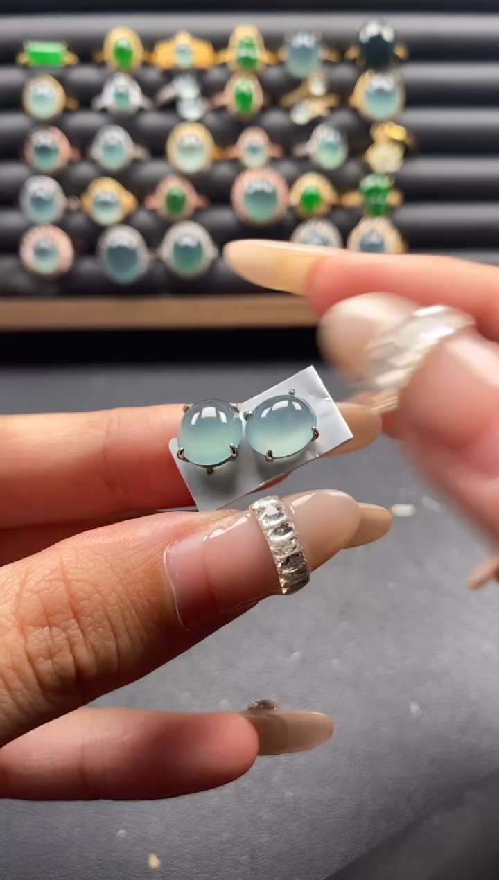 银S925镶嵌戒指翡翠51511