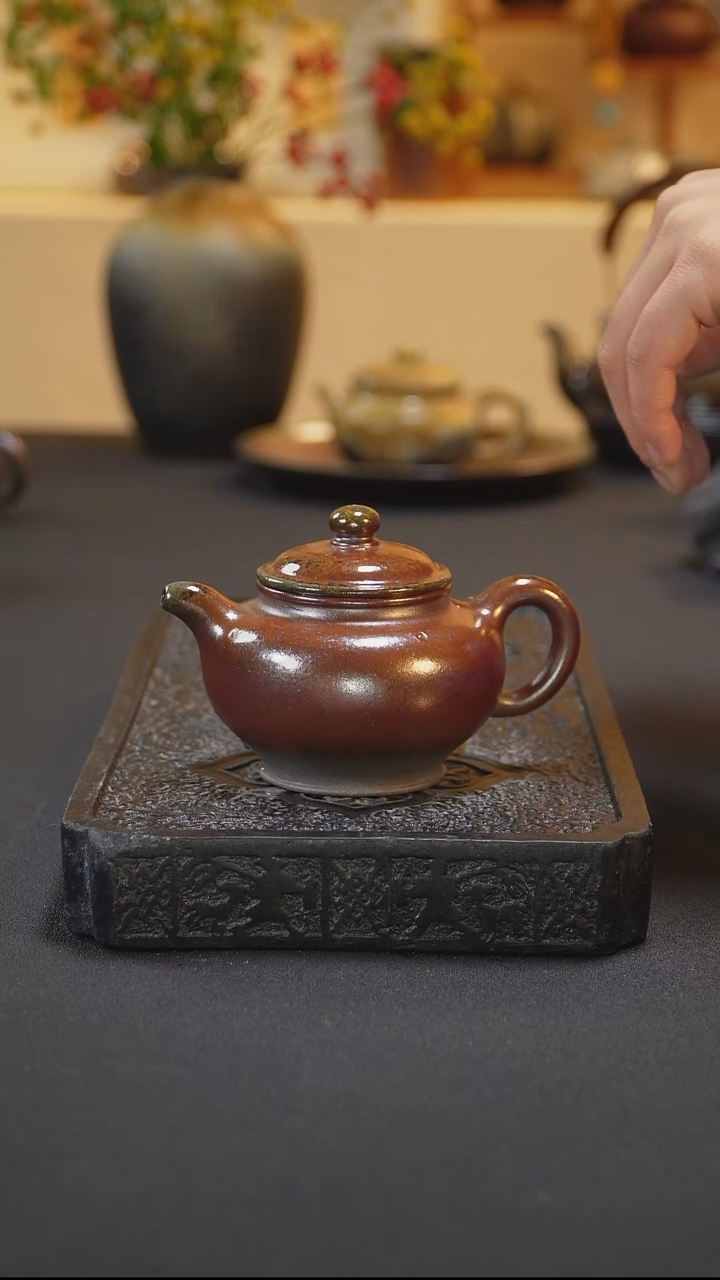 茶壶紫砂纯自然柴烧