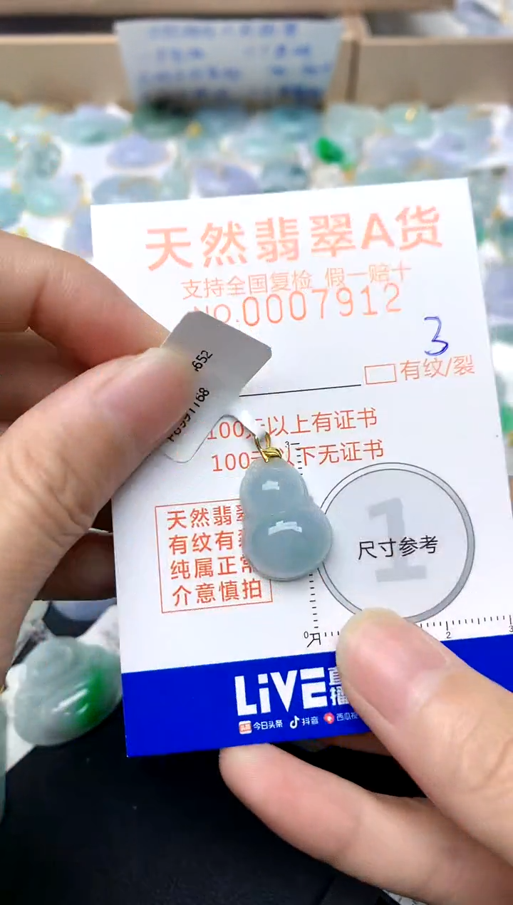 【闪购商品】翡翠颈饰18K金镶嵌3天然A货翡翠