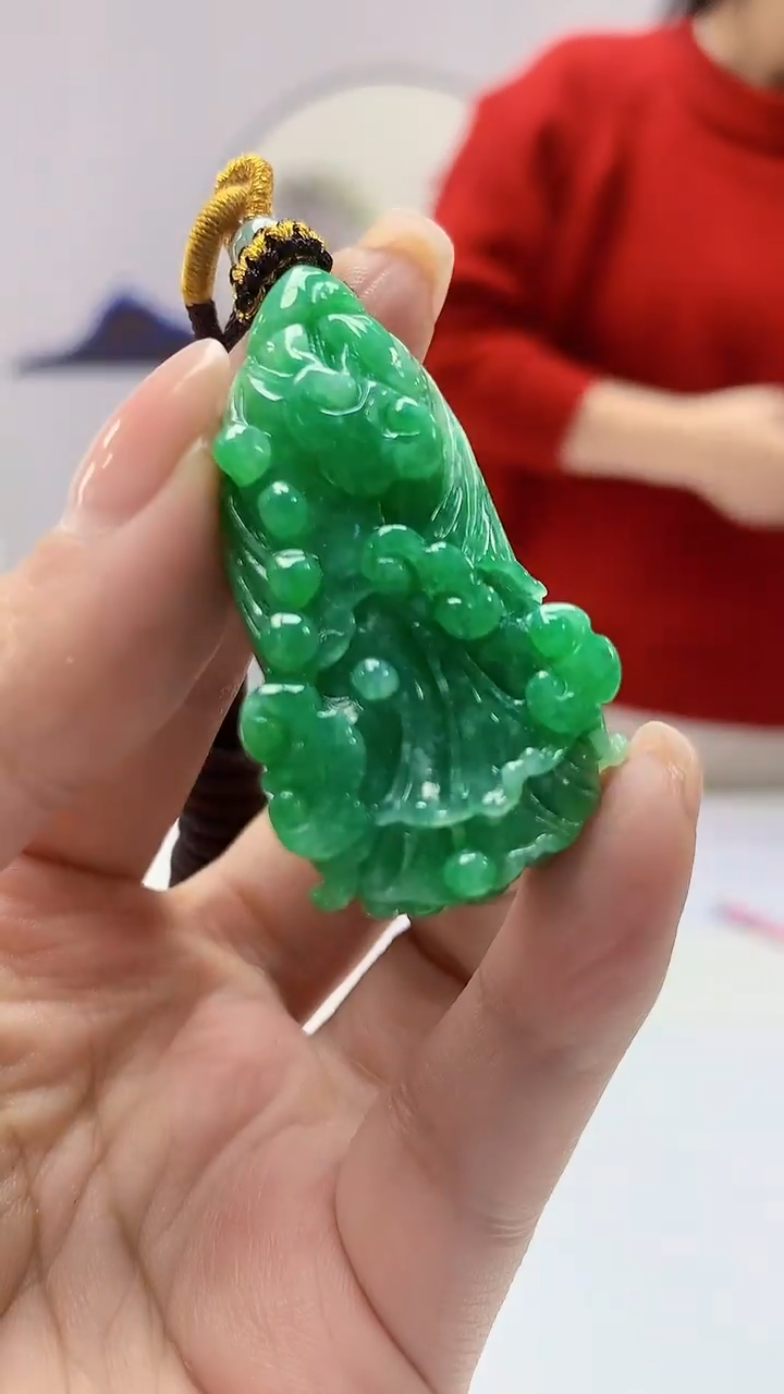 【闪购商品】定制翡翠未镶嵌4902ms-毛货78白菜