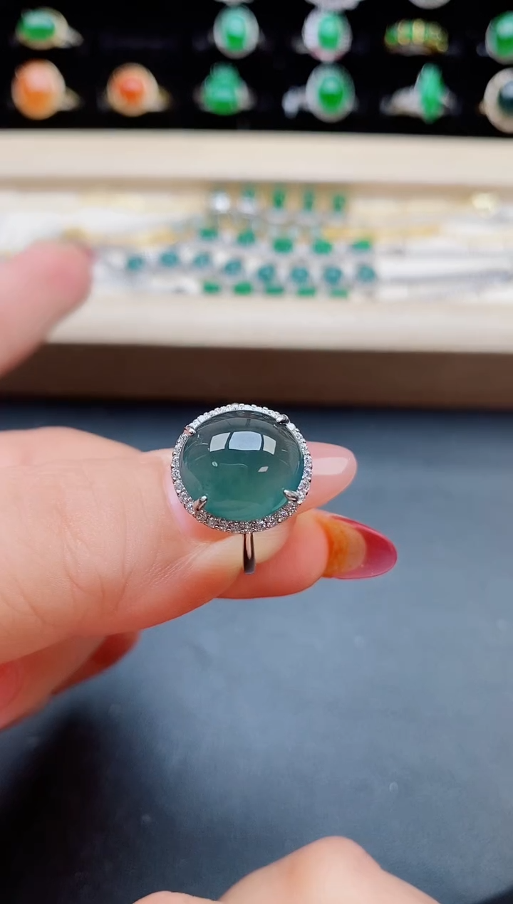 【闪购商品】翡翠戒指银S925镶嵌1321321